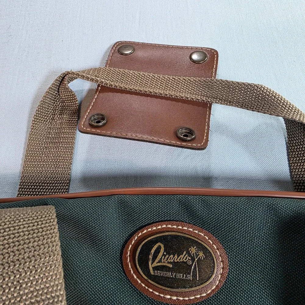 Ricardo Beverly Hills Green Canvas Duffel Bag Travel Carry On Weekend Bag